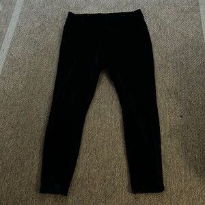 Loft Black Velour Leggings Pants size Large